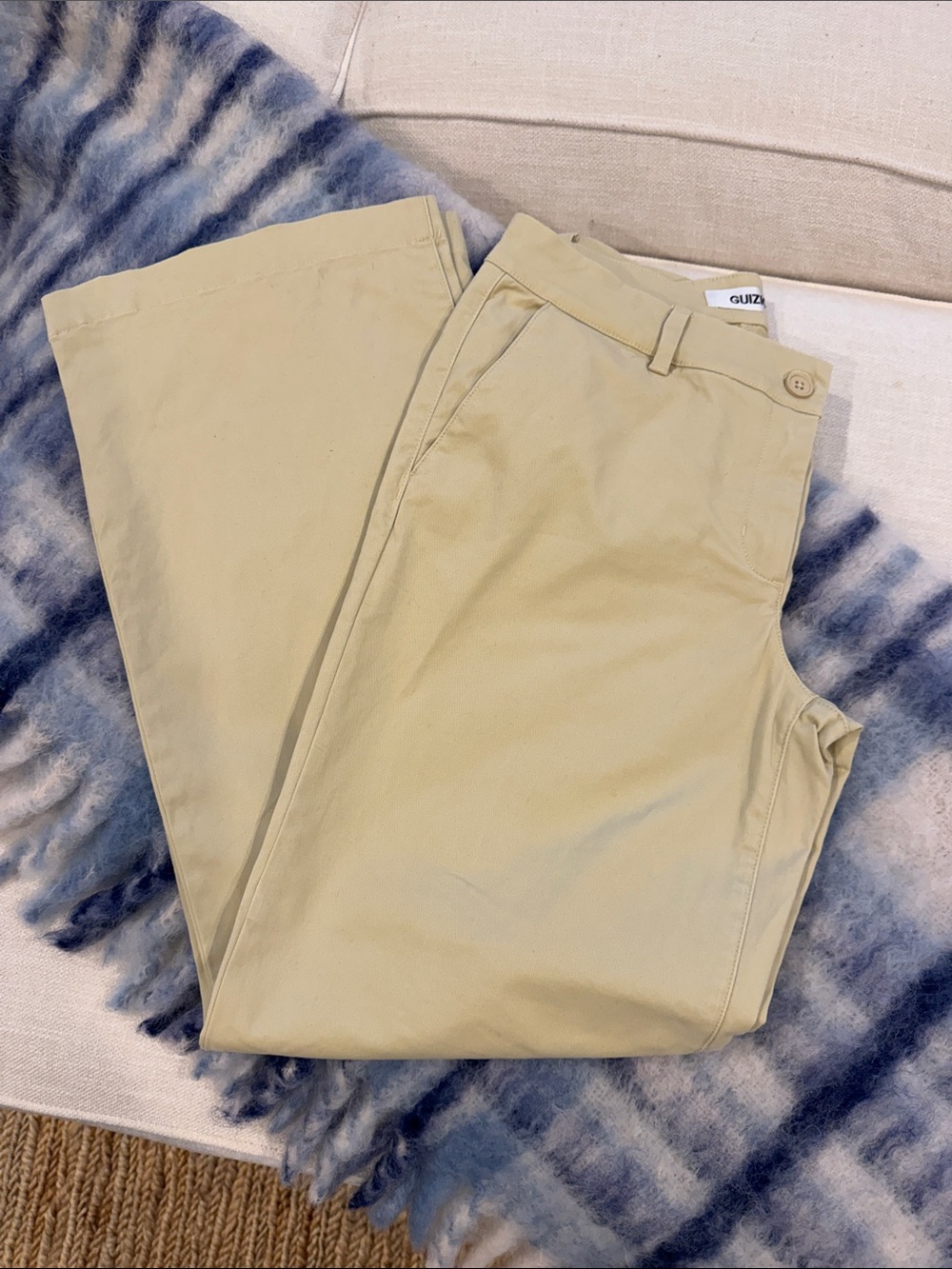 Danielle Guizio Light Khaki Men's Chino Pants